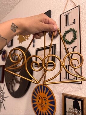 Gold Decorative Metal Easel Display Pair